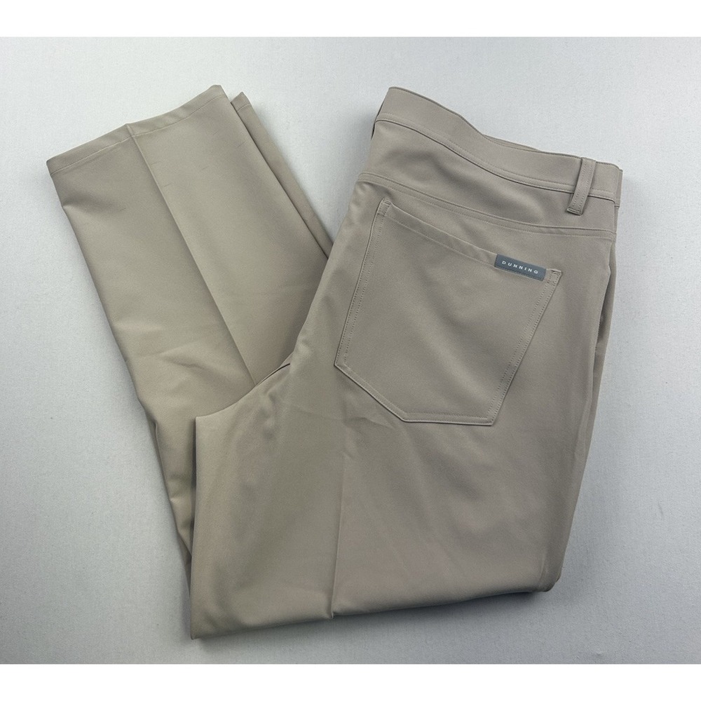 Dunning Golf Pants Performance Khaki Beige Mens‎ 38x30 *(Fits 40x27)*